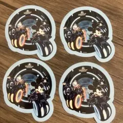 4枚　新品　非売品　トロン　シール　上海　ディズニー　ミッキー　ミニー　ドナルド