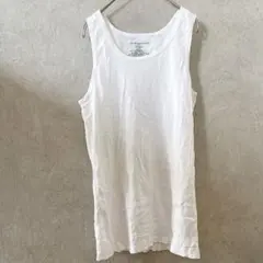 トミーヒルフィガー リブ タンクトップ ノースリーブ L 白 綿のサムネイル