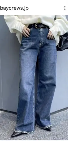 Plage Semi Flared Wide デニム　インディゴ　サイズ36のサムネイル