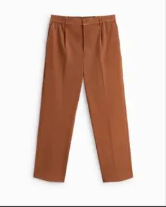 ZARA ワイドフィットパンツ オレンジ スラックス プリーツ