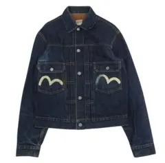 エヴィス　evisu ダークブルー デニムジャケット