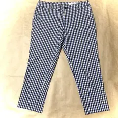 ギンガムチェック カジュアルパンツ 3 ブルー/ブラック/ホワイト★