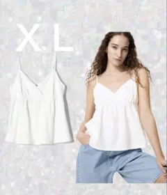 UNIQLO ホワイト　ビスチェ　ＸＬ　╰(*´︶`*)╯のサムネイル