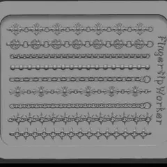 シリコンモールド　レジン 粘土ハンドメイドパーツ装飾ミニ十字架チェーン