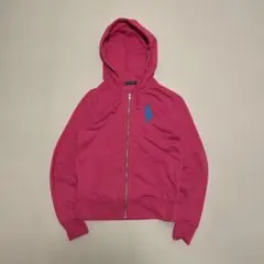 ラルフローレン　ジップアップパーカー　ピンク　M ビッグポニー　フーディ