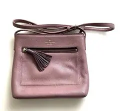 Kate Spade ケイトスペード　ピンクパープル　レザーショルダーバッグ