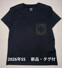 【今季2026SS 新品・タグ付】 HERMES Tシャツ　H刺繍ポケット　36のサムネイル