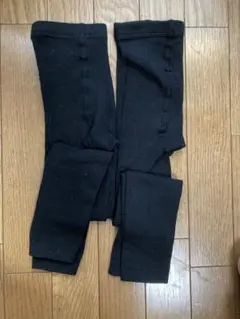 S*i様 【週末限定】無印良品　キッズレギンス　ブラック 110-130 ２点セ