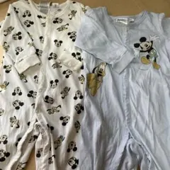 H&M ミッキーマウス プルート ベビーパジャマ 2着セット12m