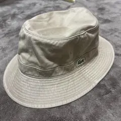 LACOSTE ベージュ バケットハット 58.5cm