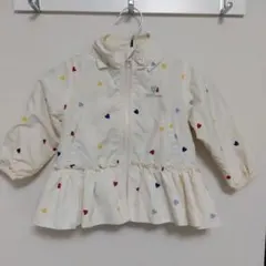 petit mainプティマイン　ハート柄　薄手アウター 90サイズ