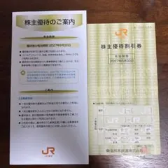 JR東海 株主優待割引券 1枚（期限:2027年6月30日）のサムネイル