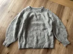 【美品♡】スピックアンドスパン アルパカ混　ボリュームスリーブニット　グレー