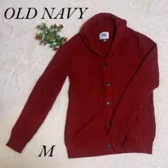 オールドネイビー　ニットカーディガン　レッド　M メンズ　a494