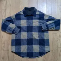 ユニクロ オーバーサイズ チェック　ブルー　 L　ネイビー　ベージュ