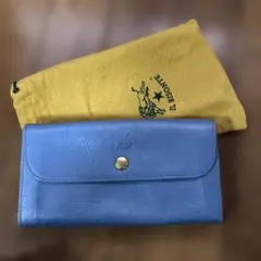 イルビゾンテ　長財布　水色　青　ブルー系　美色　ポケット