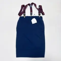 E hyphen world gallery サスペンダー ペンシル スカート
