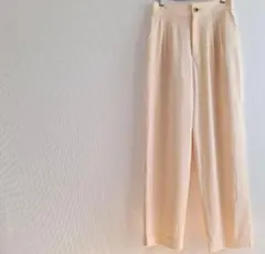 green label relaxing ハイウエスト サテン タックパンツ M