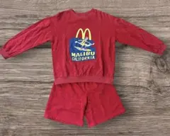 McDonald's マクドナルド スウェット ハーパン　セットアップ　赤