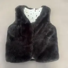 H&M キッズ　ファーベスト　フェイクファー　80