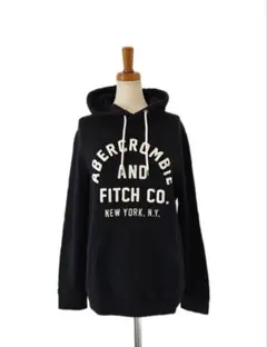 Abercrombie & Fitch ロゴ パーカー ブラック
