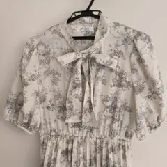 Hudson honey しまむら トワルドジュイ柄 ワンピース L
