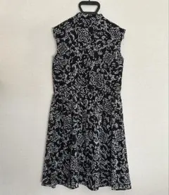 【美品】fredy emue フレディエミュ ノースリーブ ワンピース 黒 Sのサムネイル