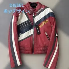 DIESEL ディーゼル シングルレザージャケット レディース レア デザイン