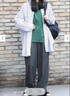 BEAMSBOYビックボタンダウンシャツストライプ オーバーサイズシャツ