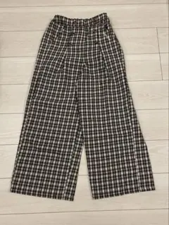 【JENNI love 】ジェニィラブ チェック ワイドパンツ 160cm