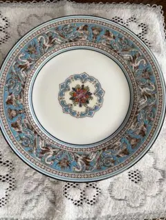 【美品】ウェッジウッド　フロレンティーンターコイズ　ミートプレート　黒壺×6枚 WEDGWOOD - 【黒壺美品】ウェッジウッド☆フロレンティーン