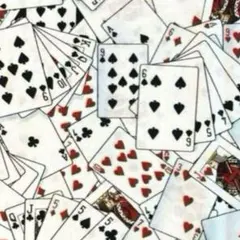 USAコットン タイムレストレジャー トランプ カード生地 ハギレ