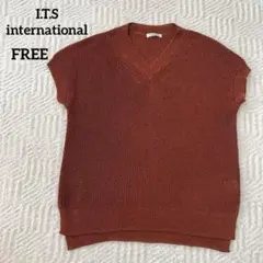 I.T.S.international♡Vネック　ベスト　リネン混cd641のサムネイル
