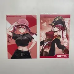 宝鐘マリン　メッセージポストカードセットおまけ付き 宝鐘マリン 活動4周年記念 直筆メッセージ入りポストカード ホロライブ