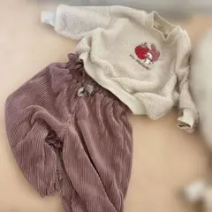 マイメロディーボアトップスとパンツセット
