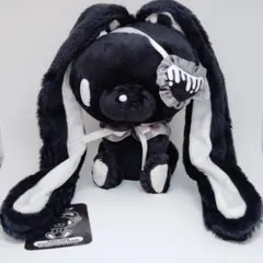 汎用うさぎ 手乗り鎮座ぬいぐるみ Eye patch ver グルーミー 黒兎