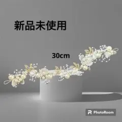 【新品未使用】髪飾り　ホワイト　花