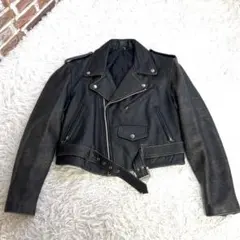 ✨良品✨80s vintage レザーダブルライダースジャケット 古着