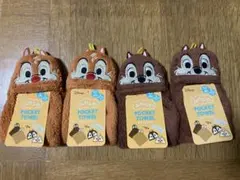 Disney ポケットタオル チップとデール4枚