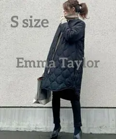 美品 Emma Taylor 3way キルティングコート 黒 34 S