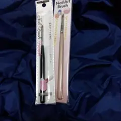 ネイルブラシ ブラック・ピンク 2本セット