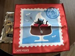 カフェ・ベローチェ 40周年記念 黒ねこハンドタオル 第1弾のサムネイル