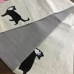 ☆猫刺繍☆日本製☆刺繍麻帯☆新品オシャレな袋半幅帯☆着物や浴衣に腰まわりオシャレ