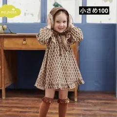 moimoln モイモルン　セシリア柄フリルワンピース　100