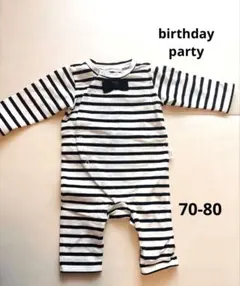 birthday party タイ付きロンパース 70のサムネイル
