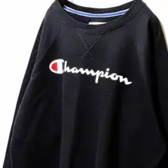 チャンピオン Champion ロゴ スウェットトレーナーブラック黒L
