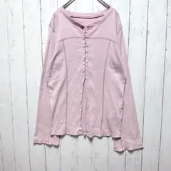 センスオブプレイス リブカットソー ピンク スリット 長袖 アーバンリサーチ M