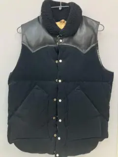 [H]ロッキーマウンテン　ダウンベスト コーデュロイ レザー111