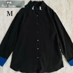 ✨Paul Smith ネコ刺繍 シャツ Mサイズ ブラック オンワード樫山