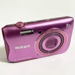【完全動作】Nikon ニコン COOLPIX S3700 コンデジ #166 COOLPIX S ニコン Nikon コンデジ S3700 ピンク Wi-Fi搭載 中古